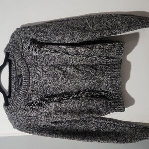 Abercrombie Fringe Cropped Sweater